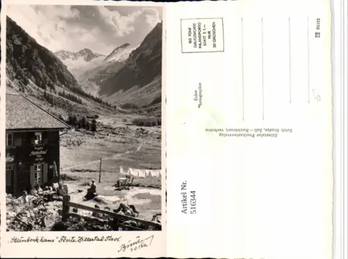 516344,Floite im Zillertal b. Mayrhofen Steinbockhaus Bergkulisse pub Binder 1016a