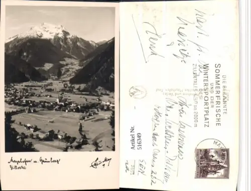 516349,Mayrhofen Totale m. Grünberg Bergkulisse pub H. Hruschka 9