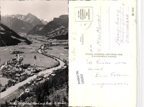 516352,Blick v. Klöpfelstaudach auf Zell im Zillertal Totale Bergkulisse