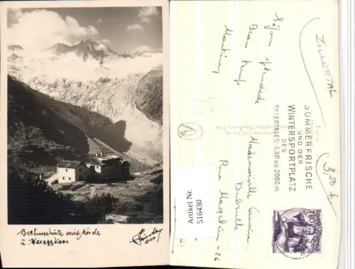 516430,Berlinerhütte Berghütte b. Mayrhofen m. Mösele Bergkulisse pub Hruschka 800