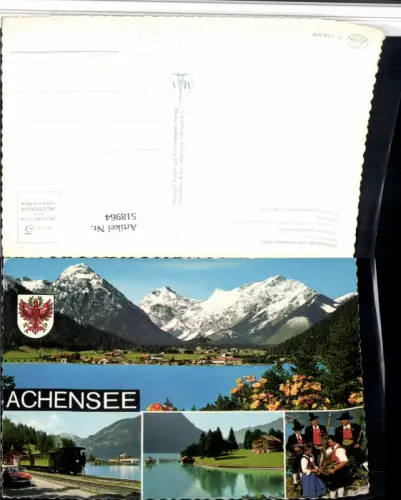 518964,Achensee See Pertisau Trachten Achenseebahn Mehrbildkarte