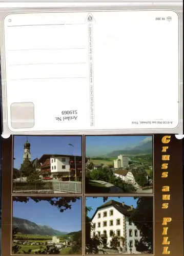 519069,Pill b. Schwaz Totale Kirche Haus Mehrbildkarte