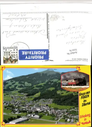 519176,Fügen im Zillertal Totale Zillertalbahn pub Alpine Luftbild