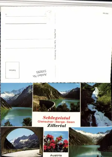 519295,Schlegeistal b. Finkenberg Stausee Talsperre Mehrbildkarte