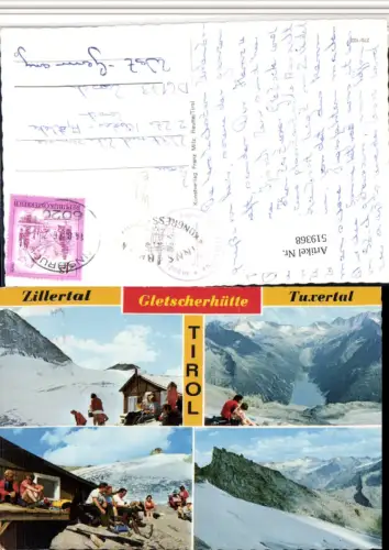 519368,Tuxertal Gletscherhütte b. Tux Mehrbildkarte