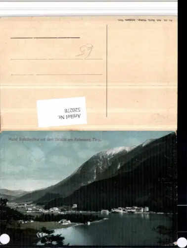 520278,Hotel Scholastika m. Unnütz am Achensee Bergkulisse