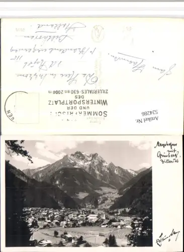 524286,Mayrhofen Totale m. Grünberg Bergkulisse pub H. Hruschka 4