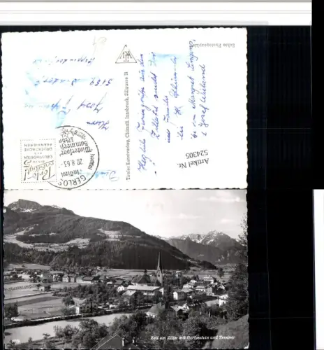 524305,Zell am Ziller Totale m. Gerlosstein u. Tristner Bergkulisse