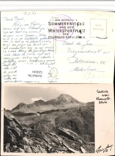 524341,Edelhütte Berghütte b. Mayrhofen geg. Ahornspitze pub H. Hruschka 527