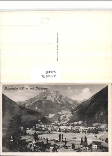 524445,Mayrhofen Totale m. Grünberg Bergkulisse