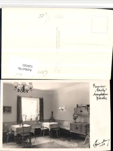 526502,seltene Foto-AK Mayrhofen Pension Gasthaus Strolz pub Hruschka 158