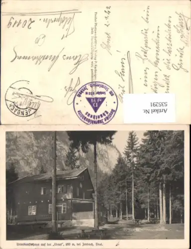 535291,Foto-AK Ebnet Unterkunftshaus bei Jenbach Schwaz Stamserjoch