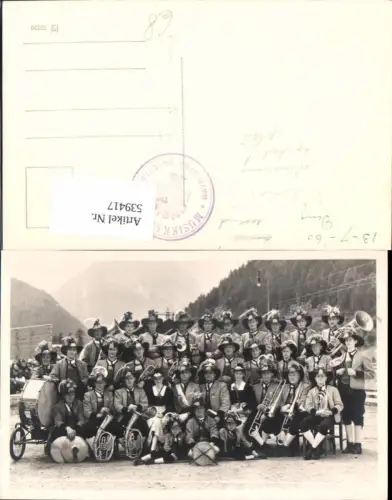 539417,tolle Foto-AK Mayrhofen Zillertal Musikkapelle Kapelle Trachten Trompete