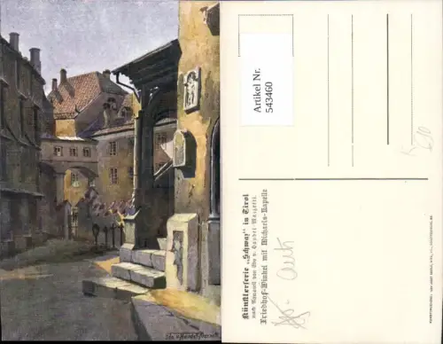 543460,Künstler AK Edo von Handel Mazzetti Schwaz Friedhofwinkel