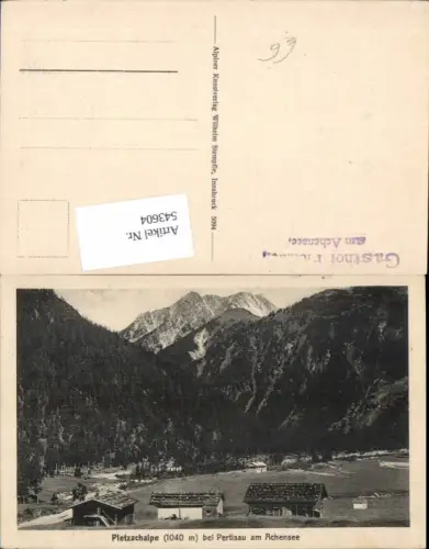 543604,Pletzachalpe bei Pertisau am Achensee Maurach Eben