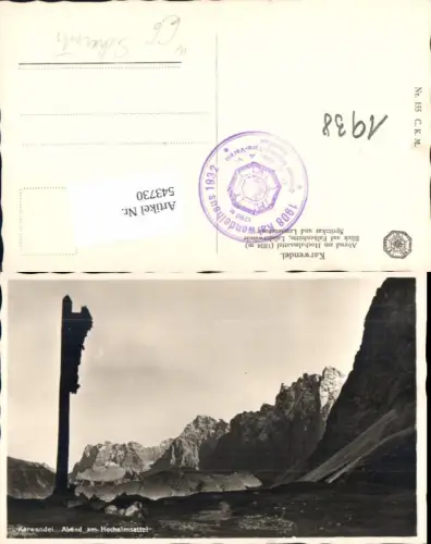 543730,Karwendel Hochalmsattel b. Scharnitz Vomp Eng