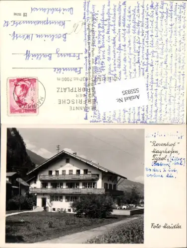 555935,tolle Foto-AK Mayrhofen im Zillertal Pension Rosenhof pub Maidler