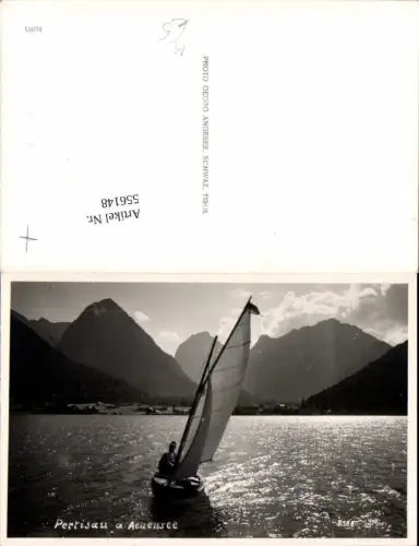 556148,Foto-AK Pertisau am Achensee Maurach Eben Segelschiff