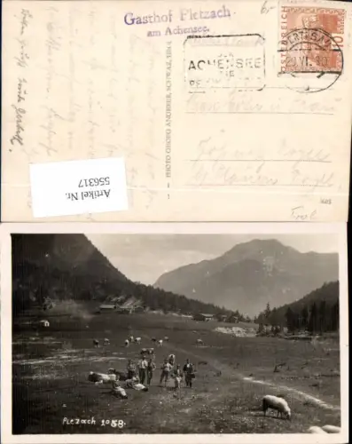 556317,tolle Foto-AK Platzach bei Pertisau am Achensee Schwaz Eben Maurach Gasthof