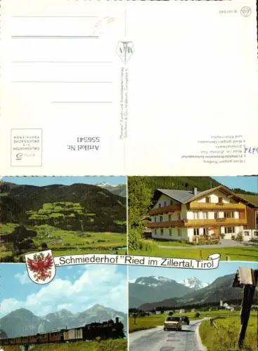 556541,Ried im Zillertal Gasthaus Schmiederhof Eisenbahn Lokomotive Schwaz
