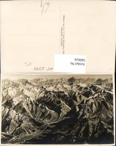 566624,Mayrhofen u. Umgebung Lagekarte Gipfelkarte