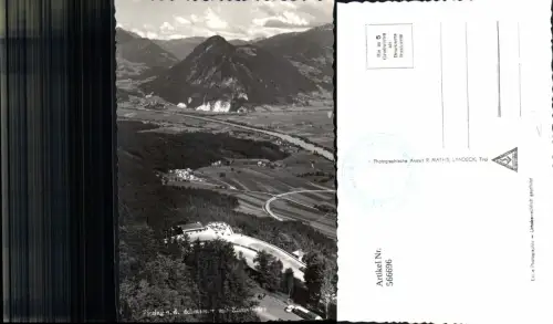 566696,Foto Ak Wiesing a. d. Achenseestrasse m. Kanzelkehre Bus