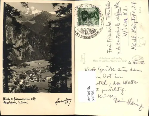 566708,Foto Ak Mayrhofen Zillertal Ansicht pub Hans Hruschka 22