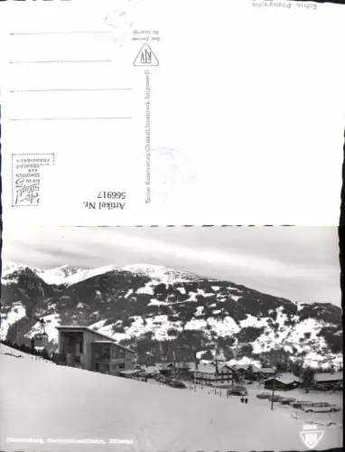 566917,Foto Ak Hainzenberg Gerlossteinseilbahn Zillertal Winteransicht Bus Postbus