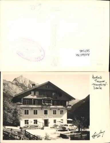 567146,Foto Ak Brandberg Zillertal Gasthaus Thanner Auto Automobil pub Hans Hruschka 331