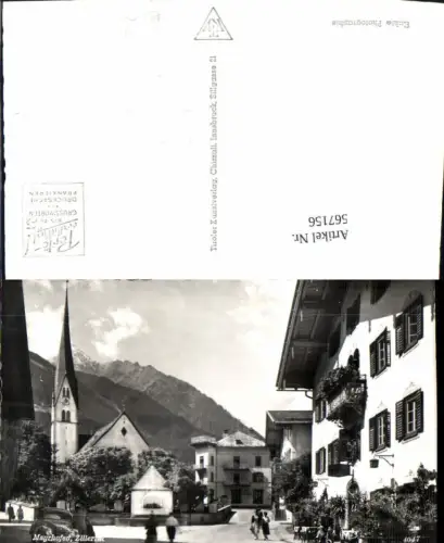 567156,Foto Ak Mayrhofen i. Zillertal Platz v. Kirche Auto