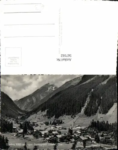 567162,Foto Ak Ginzling geg. Zemmgrund Zillertal Dornauberg-Ginzling