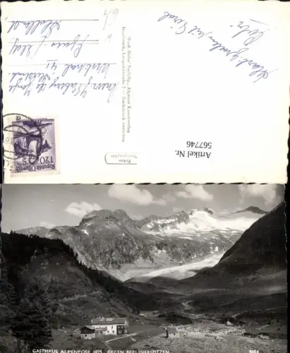 567746,Foto Ak Gasthaus Alpenrose geg. Berlinerspitzen Dornauberg-Ginzling Zemmgrund Zillertal