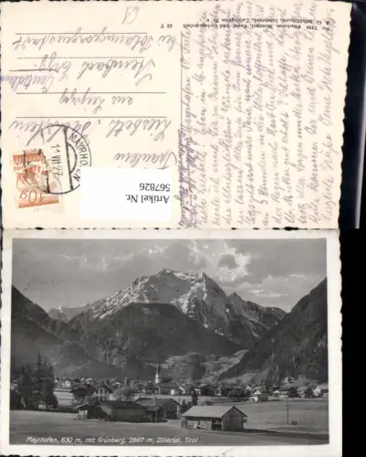 567826,Mayrhofen m. Grünberg Zillertal