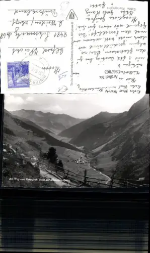567863,Foto Ak Am Weg zum Tuxerjoch Blick auf Hintertux Tux