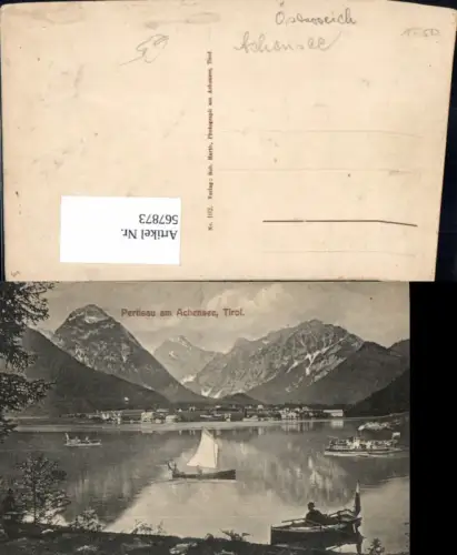 567873,Pertisau a. Achensee Eben am Achensee Ruderboot Segelboot Boot