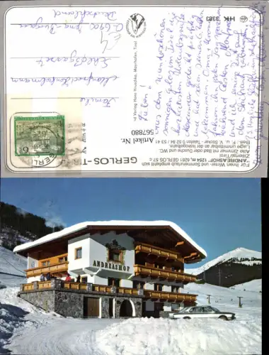 567880,Gerlos Zillertal Andreashof Winteransicht Auto