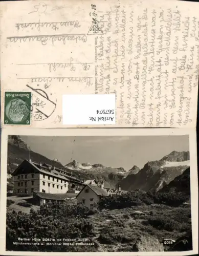 567974,Mayrhofen Ginzling Berliner Hütte m. Feldkogel Mörchnerscharte u. Mörchner