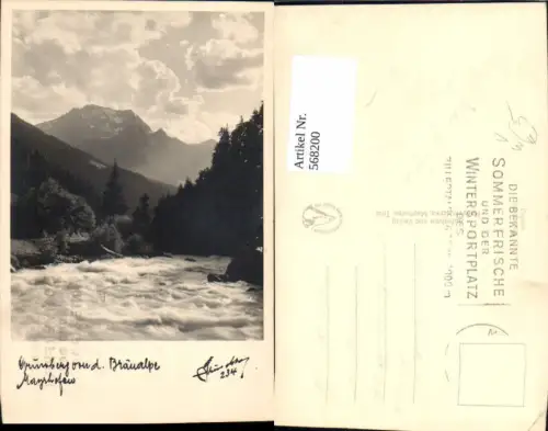 568200,Foto Ak Mayrhofen Grünberg v. d. Bräualpe pub Hans Hrsuchka 234