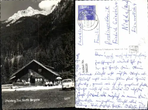 568220,Foto Ak Steinberg am Rofan Gasthaus Bergalm Auto