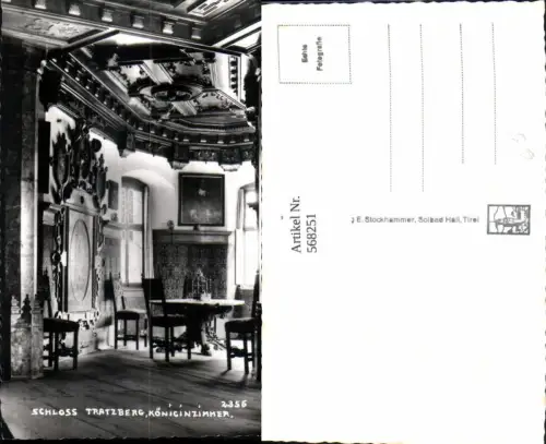 568251,Foto Ak Jenbach Schloss Tratzberg Innenansicht Königinzimmer Interieur Schwaz
