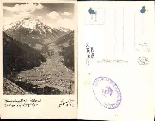 569096,Foto Ak Steinerkogelhaus Zillertal Talblick geg. Mayrhofen pub H. Hrsuchka 267