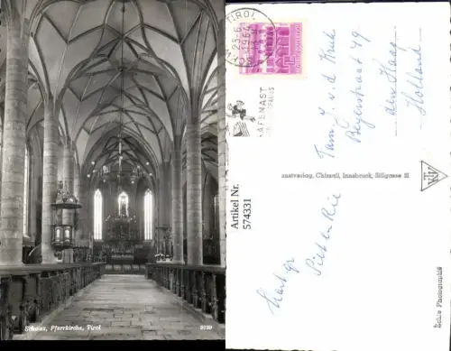 574331,Foto Ak Schwaz Pfarrkirche Innenansicht Kirche