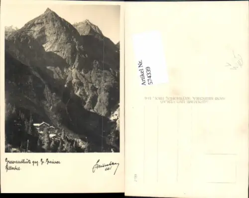574339,Foto Ak Mayrhofen Grawand Hütte geg. Gr. Greiner Zillertal pub Hruschka 661