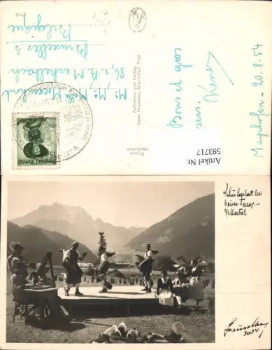 593717,Foto Ak Schuhplattler b. Tanz Zillertal Mayrhofen pub Hruschka 3034