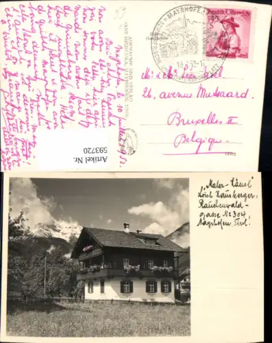 593720,Foto Ak Maler-Häusl Loisl Hausberger Mayrhofen Zillertal pub Hruschka