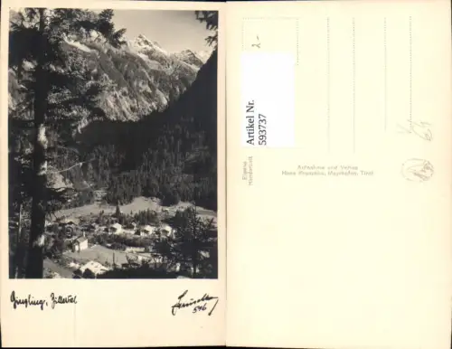 593737,Foto Ak Ginzling Mayrhofen Totale pub Hruschka 596