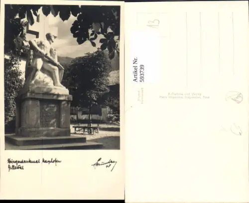 593739,Foto Ak Kriegerdenkmal Mayrhofen Zillertal pub Hruschka 48