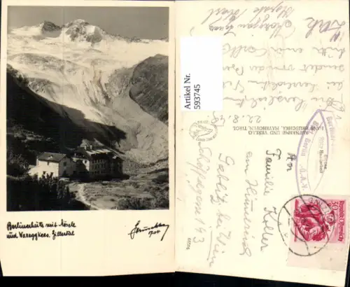 593745,Foto Ak Berlinerhütte m. Mösele u. Waxeggkees Zillertal Mayrhofen pub Hruschka 704