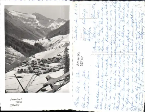 597962,Foto Ak Lanersbach Zillertal Winteransicht