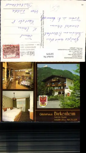 597979,Mehrbild Ak Zell a. Ziller Gästehaus Birkenheim Zimmer Gaststube